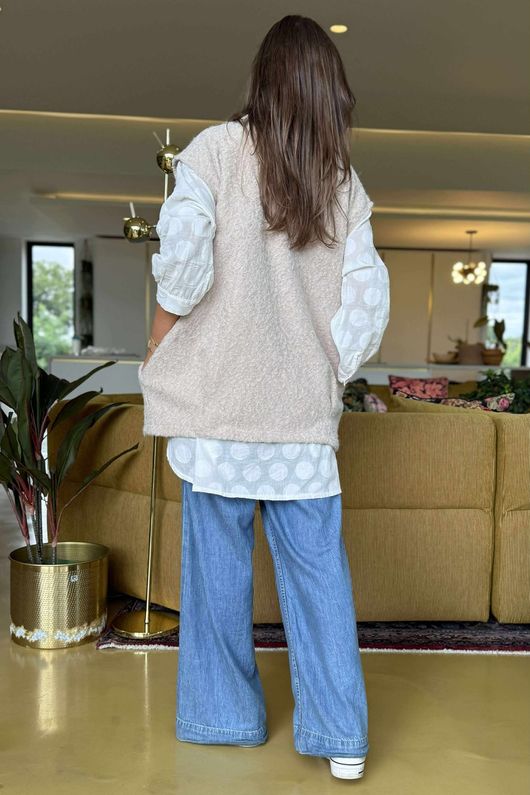 Made in Italy Norbury Gilet Stone